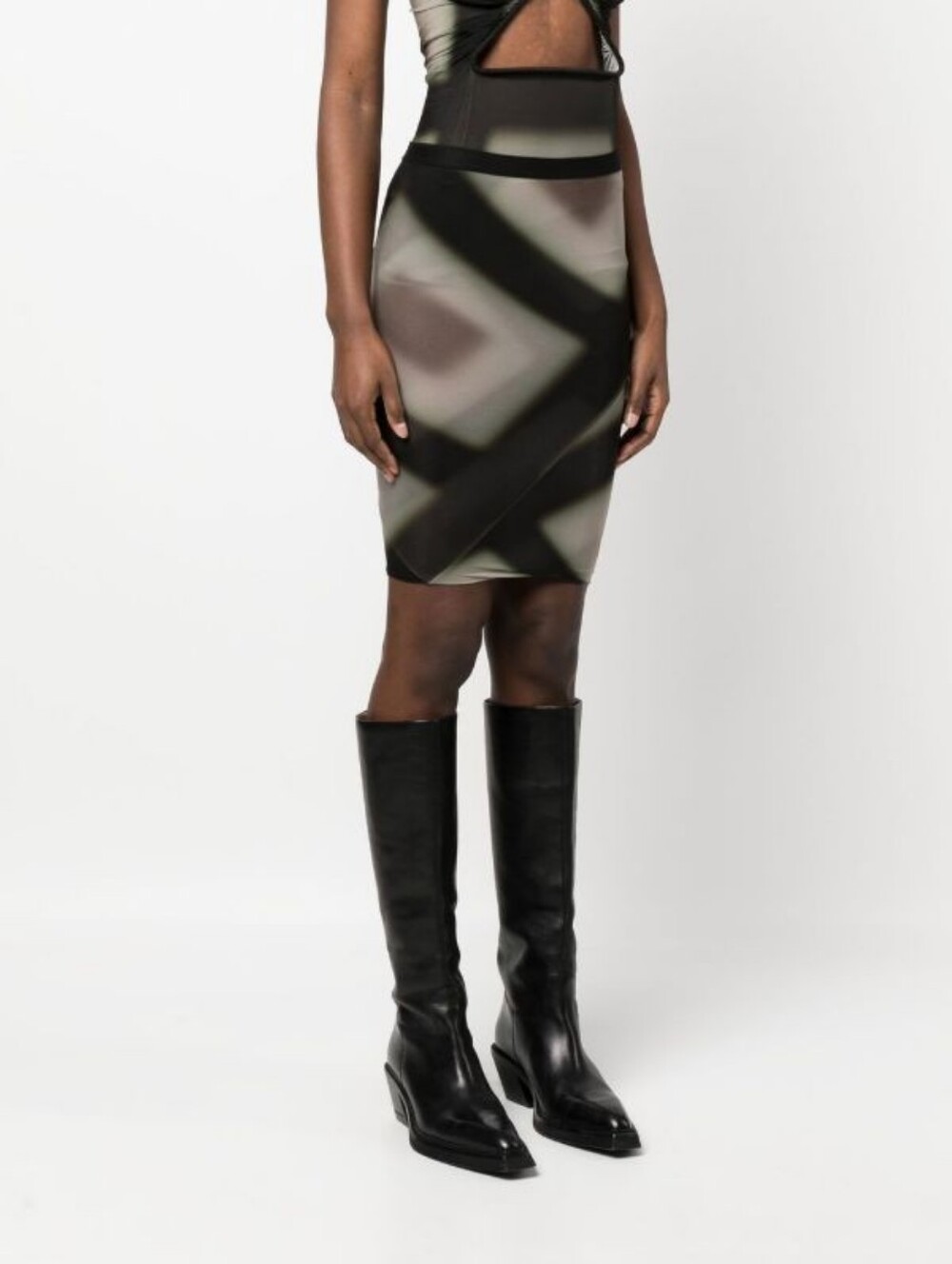 Rick Owens EDFU SS33 patterned skirt size 6 BNWT - Picture 2 of 13